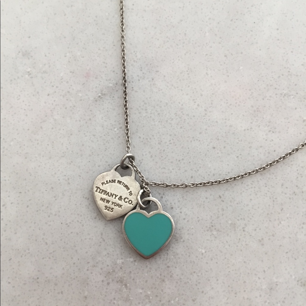 Tiffany and Co double heart necklace